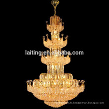 Grand pendentif en cristal accrochant de lustre de grands escaliers de lustre d&#39;hôtel